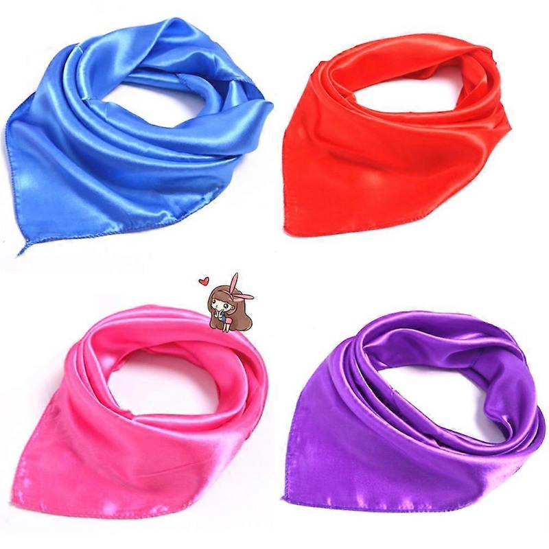 4 Pcs Silky Satin Kerchief Decorative Scarf Cloth Accessories Show Gift | Fruugo SG