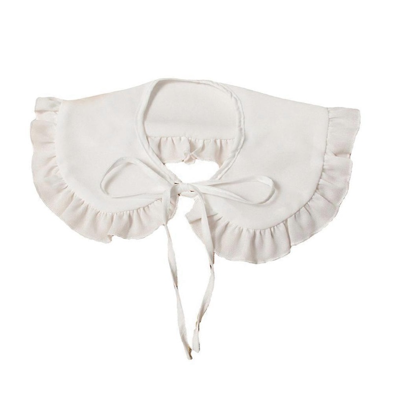 Blouse Fake Collar Lolita Big Shawl False Collar for Summer Dress Shirts Decor White Ruffled 1Set | Fruugo SG