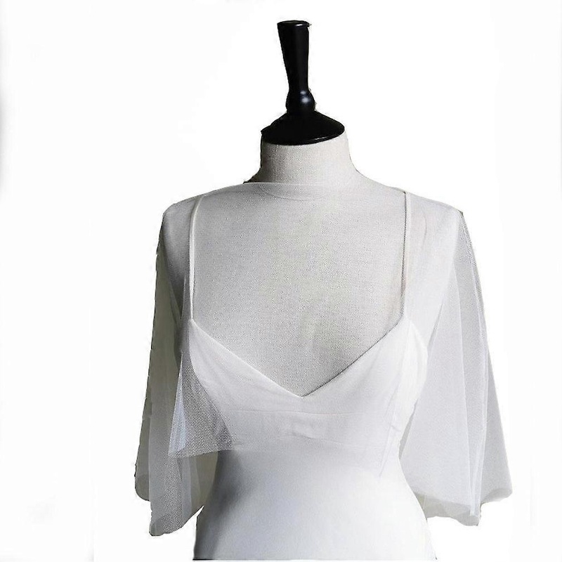 Bridal Short Shawl Gauze Pullover Cape Wedding Cover up Lightweight | Fruugo SG