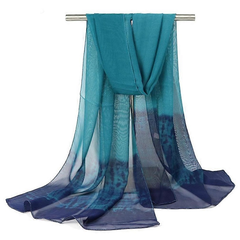Chiffon Scarf Gradient Color Shawl Thin Wrap for Show | Fruugo SG