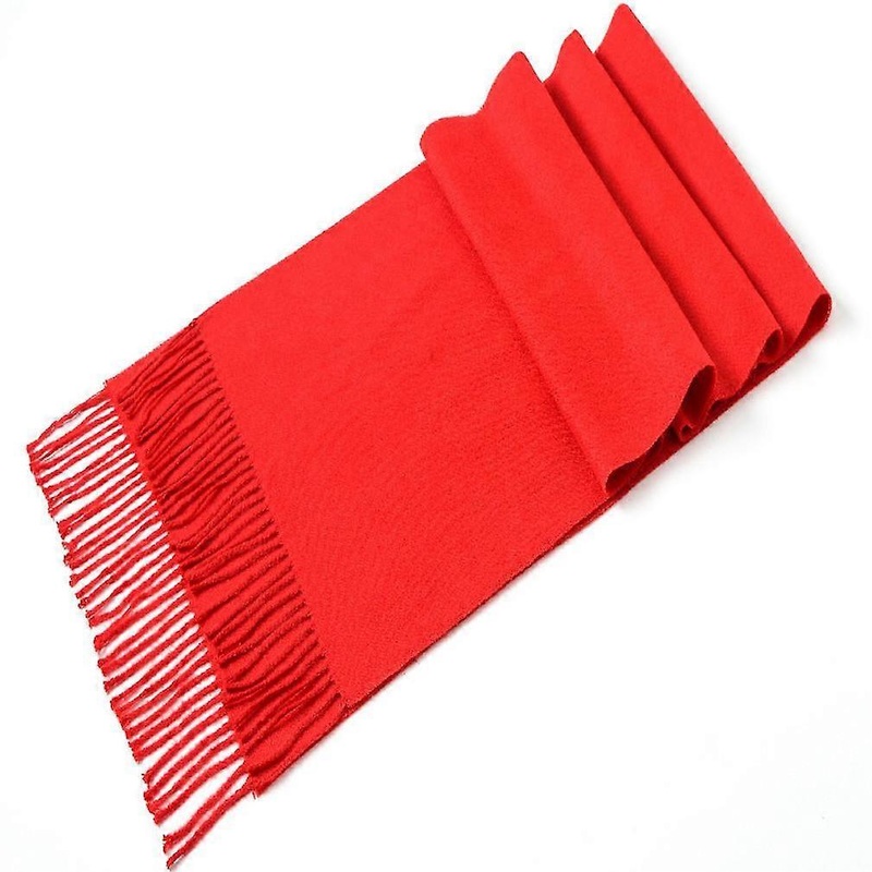 Chinese Red Scarf Fringed Pashmina Shawl Wrap Warm Scarf for Man and Women | Fruugo SG