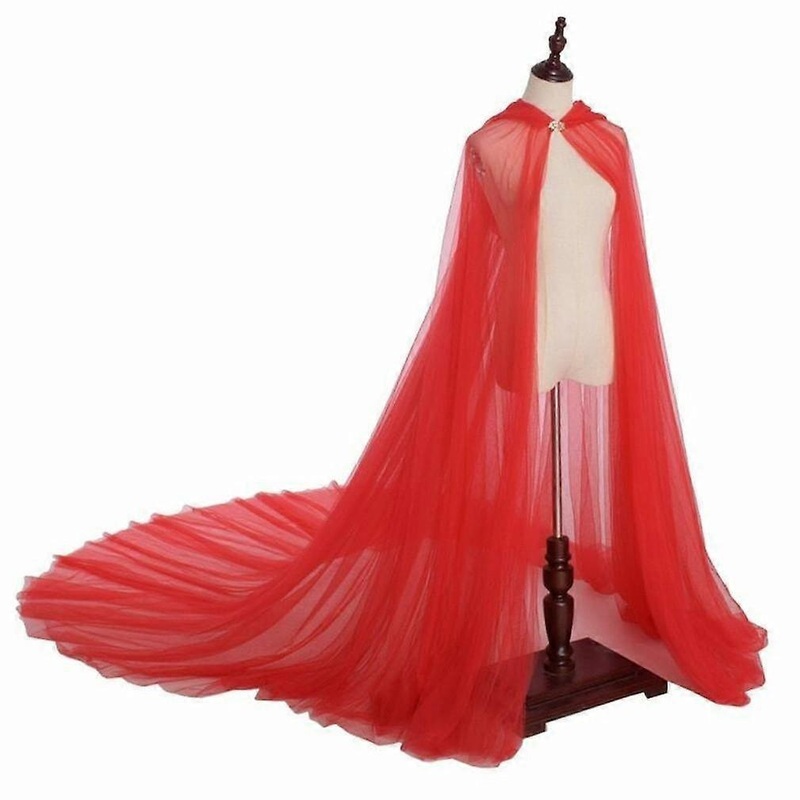 Cosplay Hooded Cape Red Lightweight Shawl Show Costume Long Poncho for Hollowen Magic Show | Fruugo SG