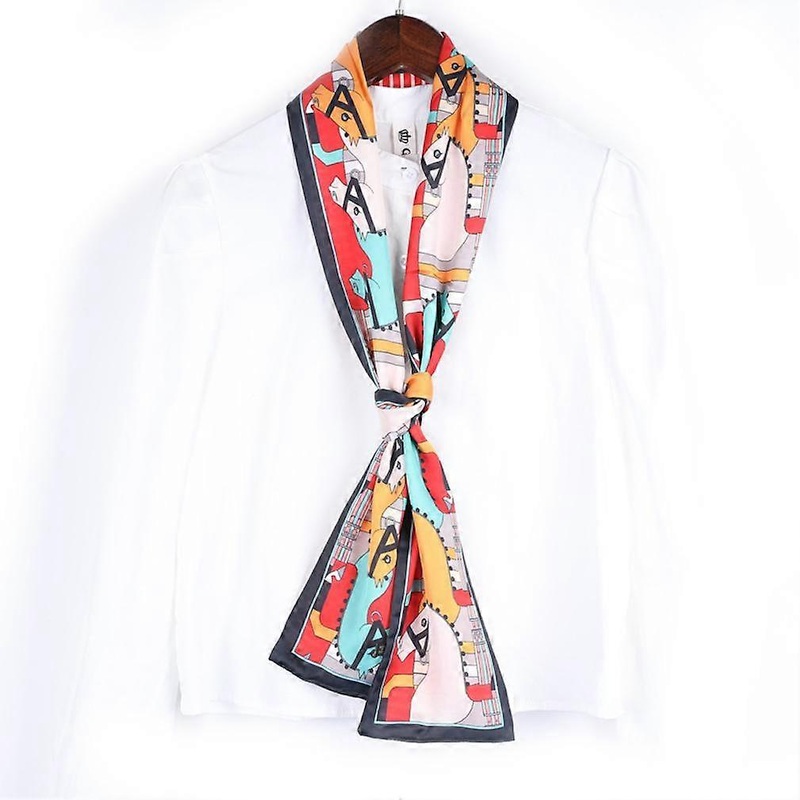 Decorative Scarf Silky Thin Shawl Fashionable Neck Wrap Hair Suit Handbag Accessories for Lady | Fruugo SG