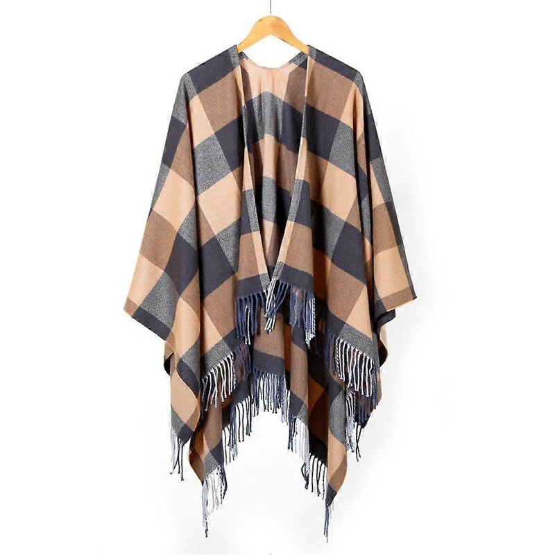 Ethnic Style Scraf Autumn Winter Warm Shawls Loose Plaid Cardigant for Lady | Fruugo SG