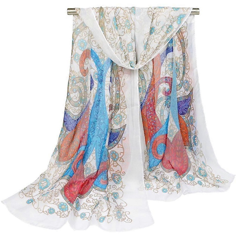 Four Seasons Scarf Fashion Chiffon Wraps Long Scarf for Woman | Fruugo SG