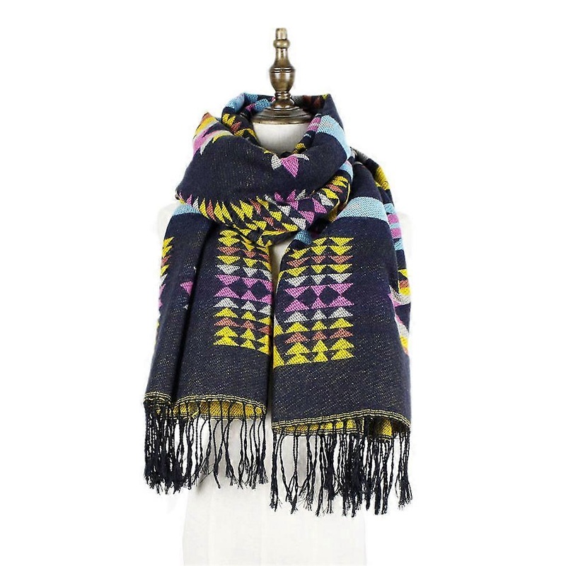 Geometric Shawl Scarf Open Front Poncho Winter Cardigant for Lady | Fruugo SG