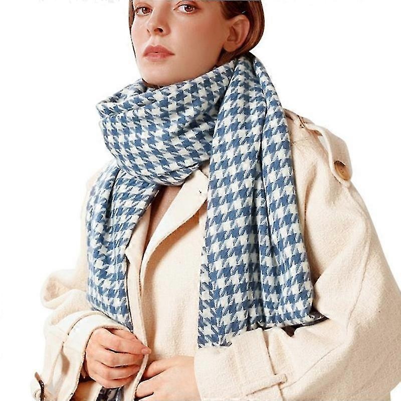 Houndstooth Scarf European And American Street Style Female Cashmere Shawl Geometric Shape Long Printed Wraps | Fruugo SG