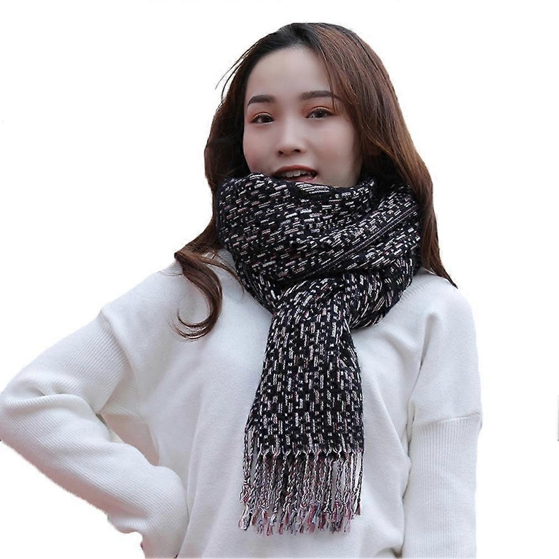 Knitting Pashmina Scarf Winter Thicken Shawl Warm Wrap for Lady | Fruugo SG