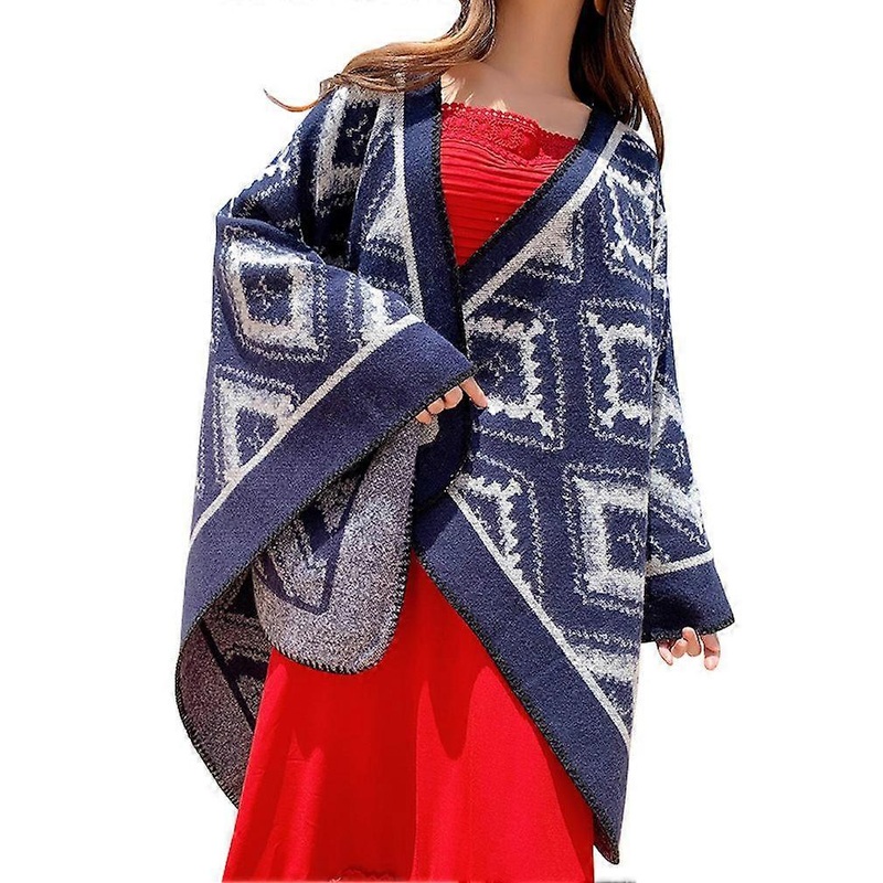 Pashmina Scarf Warm Shawl Wrap Open Front Poncho for Lady | Fruugo SG