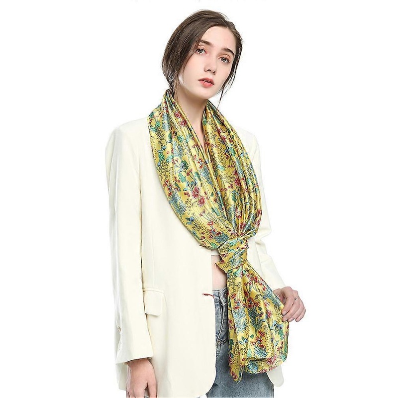 Spring And Summer Silky Scarf Fashion Printed Wraps Satin Scarf for Lady | Fruugo SG