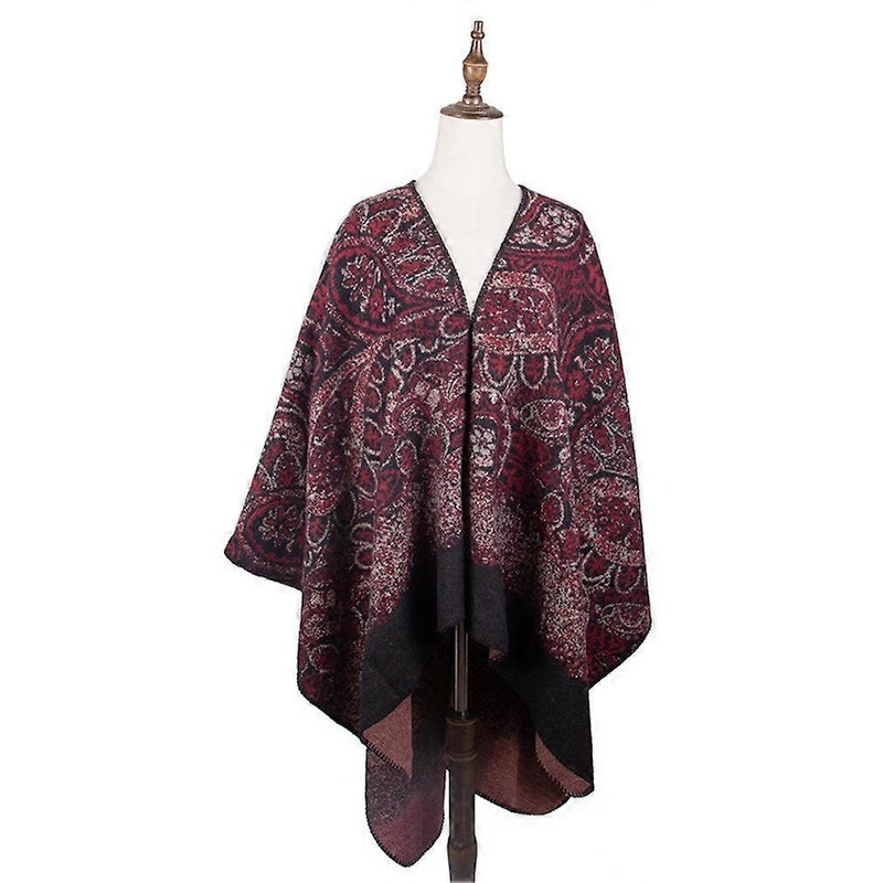 Thicken Style Shawl Scarf Open Front Poncho Winter Cardigant Blanket for Lady | Fruugo SG
