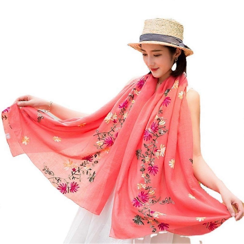 Vacation Shawl Ethnic Style Cotton Linen Scarf Oversized Wrap for Lady | Fruugo SG