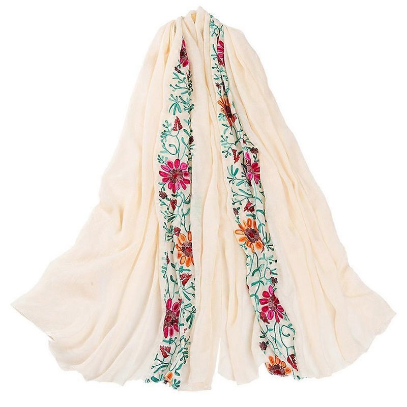 Vintage Floral Scarf Embroider Wraps Cotton Scarf Shawl for Woman | Fruugo SG