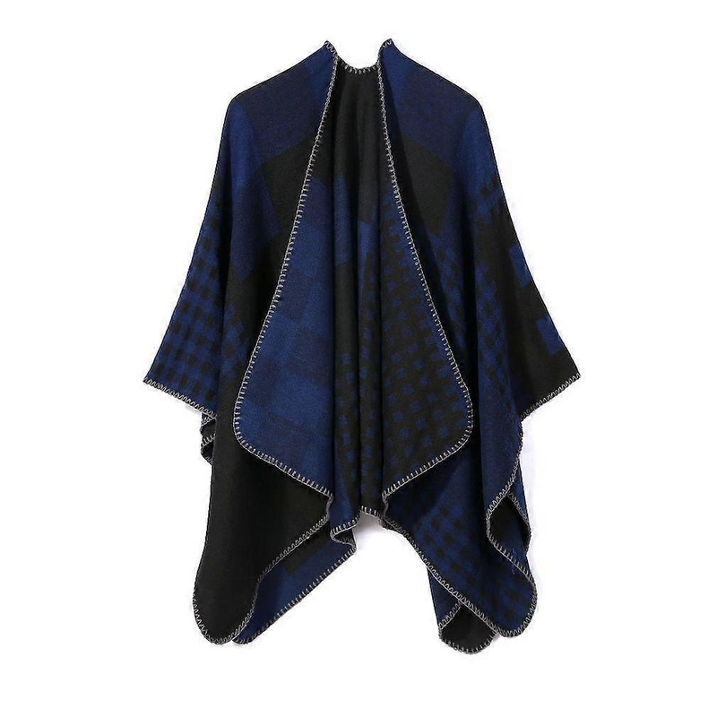 Warm Shawl Scarf Open Front Poncho Winter Cardigant Ethnic Style for Lady | Fruugo SG