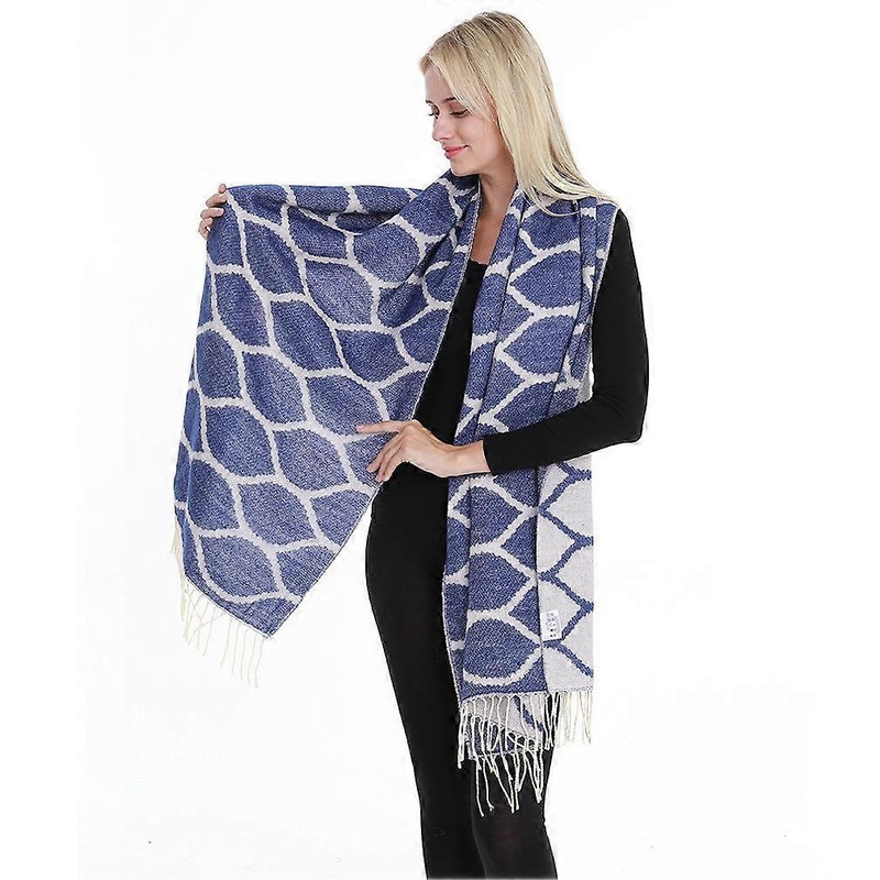 Winter Scarf with Geometric Pattern Warm Shawl with Tassel for Lady | Fruugo SG