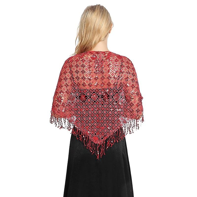1920s Sequined Shawl Wraps Fringed Evening Cape Wedding Bridal Shawl Scarf For Evening Dresses Party | Fruugo SG