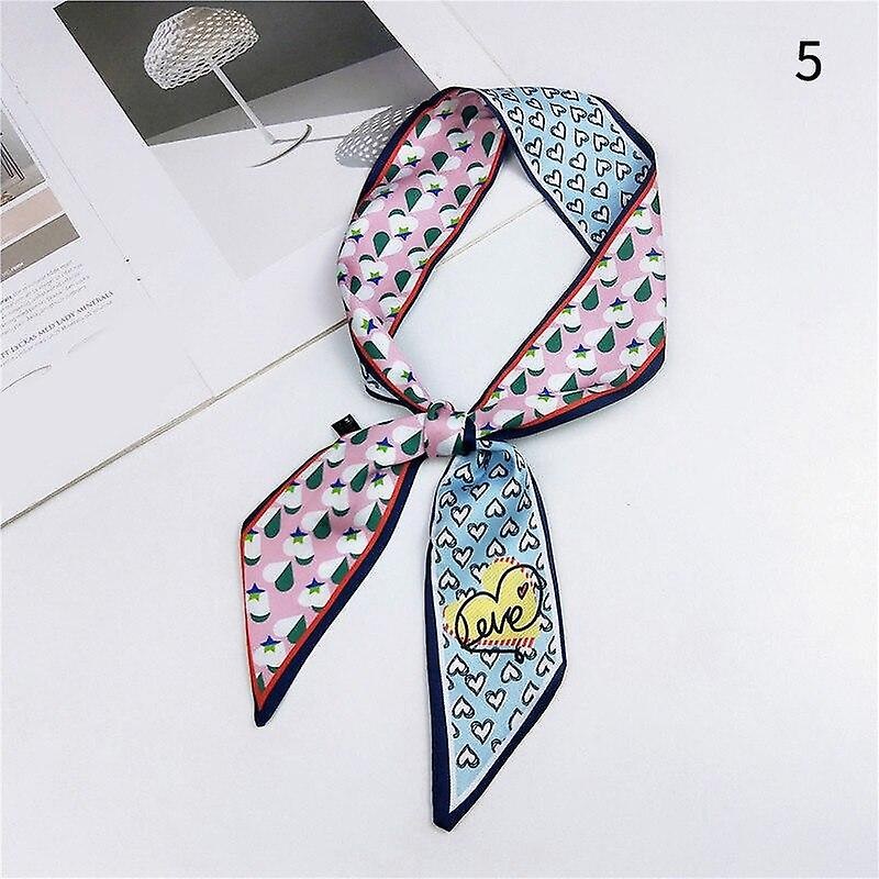 Diy Print Small Scarf Women Riband Handle Bags Scarf Narrow Long Wrist Small Ribbon Fashion Hair Band Scarves & Wraps | Fruugo SG