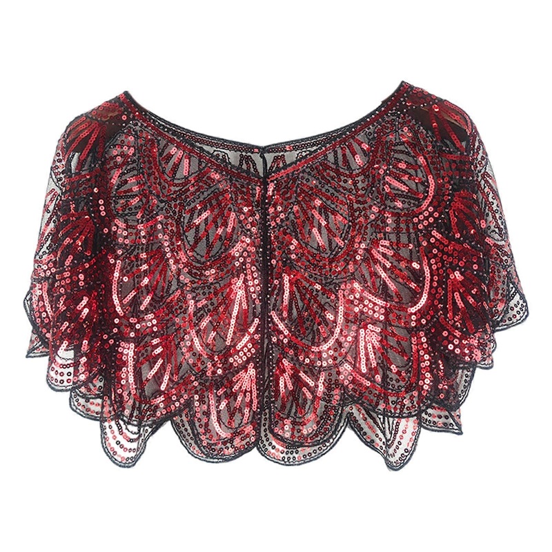 Elegant Retros Lace Tippet Evening Dress Outerwear Shawl Fashion Lace Short Shawl for Fashionable Ladies  Red | Fruugo SG