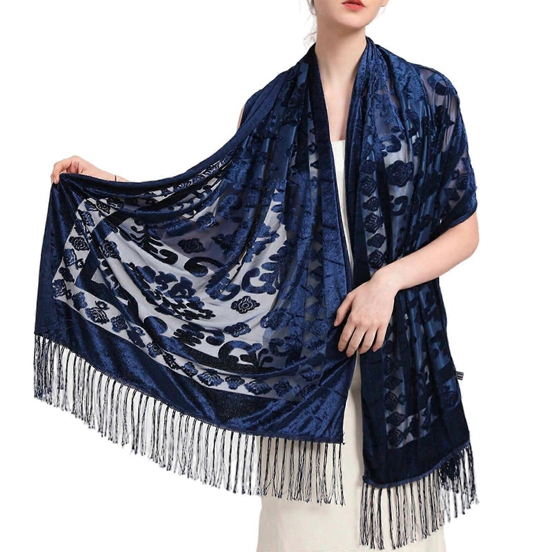 Elegant Women Shawl Shoulder Wrap for Evening Dress Chipao Traditional Ethic Scarf for Wedding Guests or Bridesmaids  Navy Blue | Fruugo SG