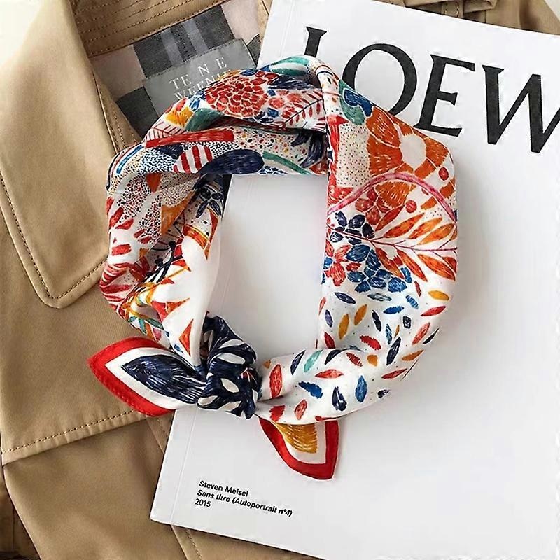 Fashion Print Square Scarf Hijab For Women Girls Satin Silk Bandana Muslim Headband Neckerchief Hair Band Wrap Shawls Foulard | Fruugo SG