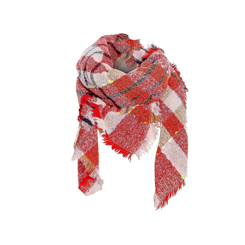 fashion winter women colorful scarf casual square tassel scarf shawl | Fruugo SG