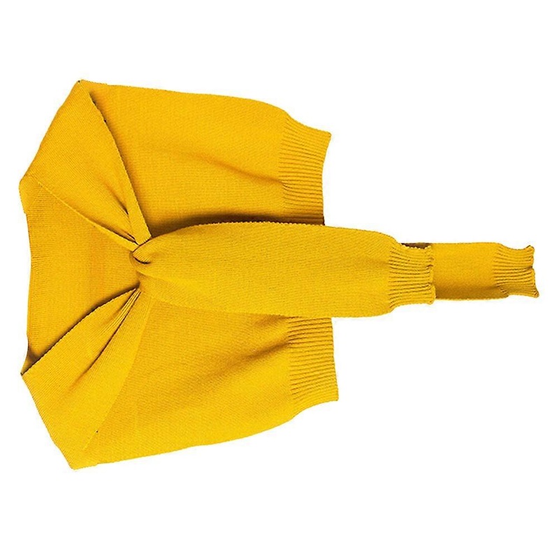 Knitted Wrap Scarf Women Yellow 90x40x0.5cm Acrylic Fibers Fake Collar For Ladies Outerwear 1Pack | Fruugo SG