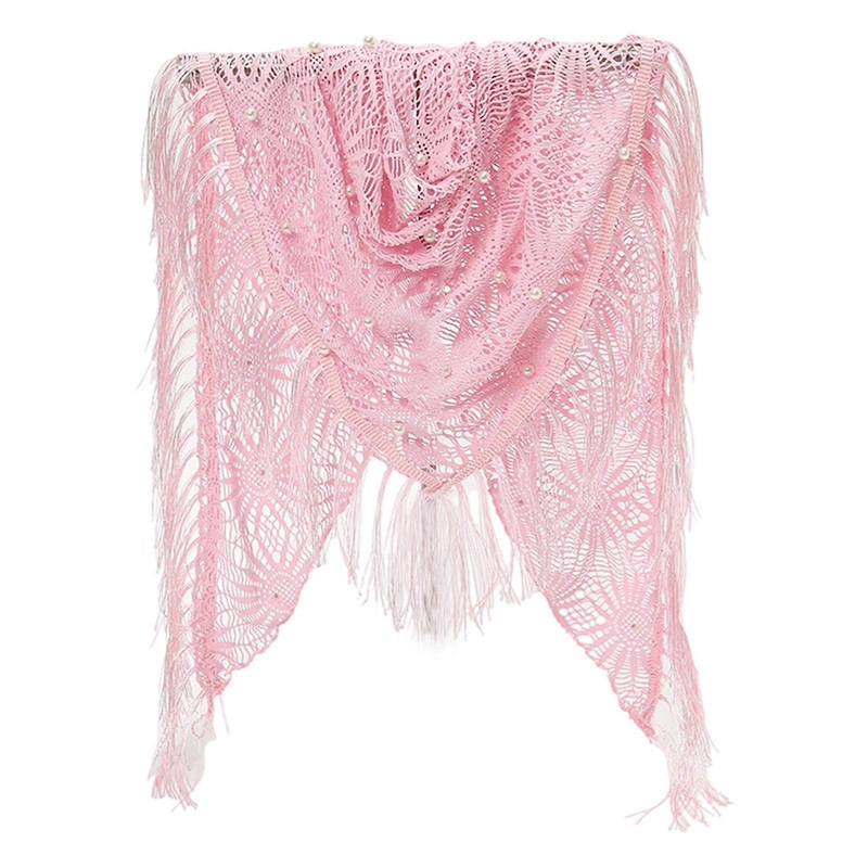 Lace Pearls Shawl Shoulder Wrap Head Covering Scarf for Evening Parties Women Elegant Neck Scarf for Travel Casual Wear | Fruugo SG