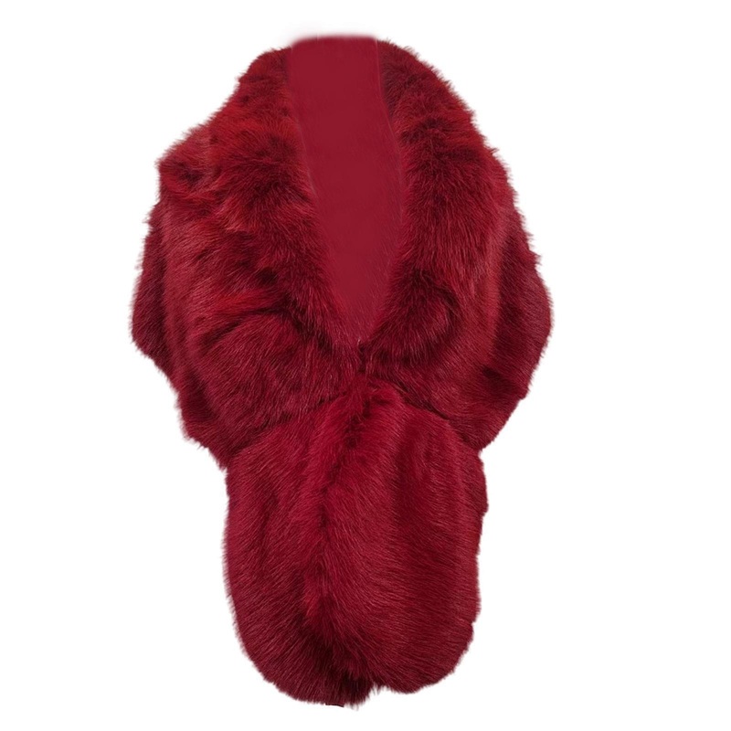 Luxurious Plush Shawl Neckerchief Shawl Plush Wrap Elegant Long Bridal Shawl for Winter Weddings, Warm and Stylish  Red | Fruugo SG