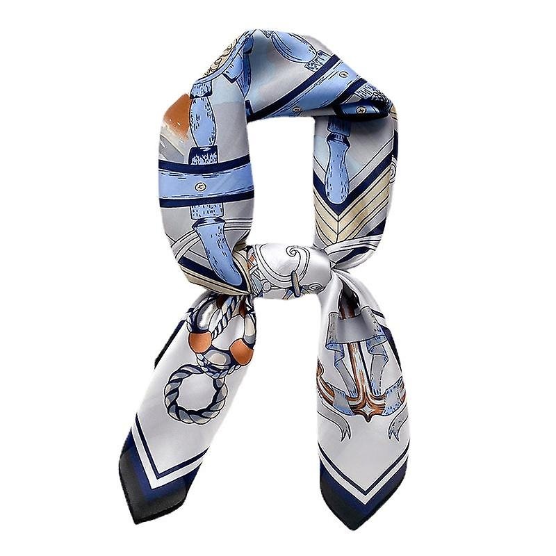 Luxury Brand Square Silk Scarf Women Plain Striped Line Shawls And Wraps Fashion Bag Scarfs Hair Tie Bandanas Hijab 70*70cm | Fruugo SG