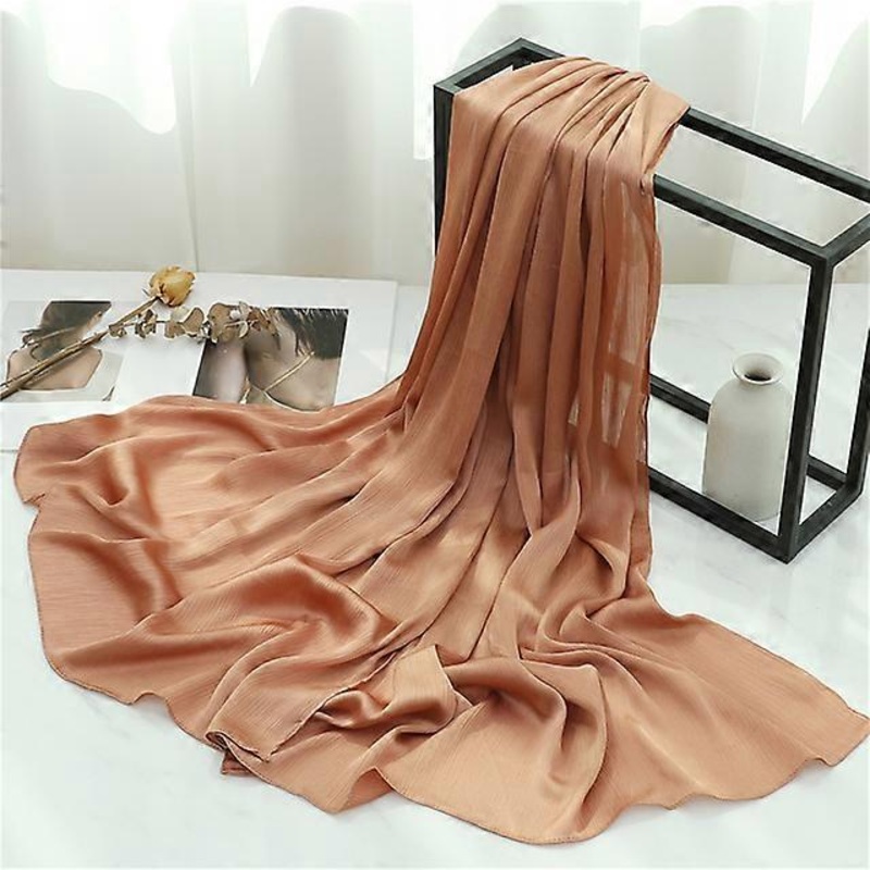 Luxury Solid Hijab Scarf Women Turban Muslim Headband Design Chiffon Crinkle Bandana Wrap Shawl Fashion Muffler Foulard 2023 New | Fruugo SG