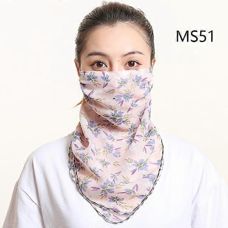 New Chiffon Neck Scarf Face Wraps Sunscreen Neckerchief Floral Bandana Head Scarves  Outdoor Sport Hair Band | Fruugo SG