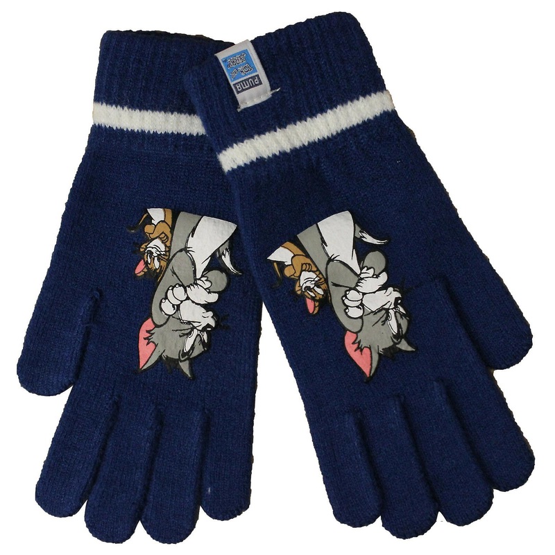 Puma Active Knit Tom & Jerry Gloves Kids Children Winter Navy 041177 01 A187C | Fruugo SG