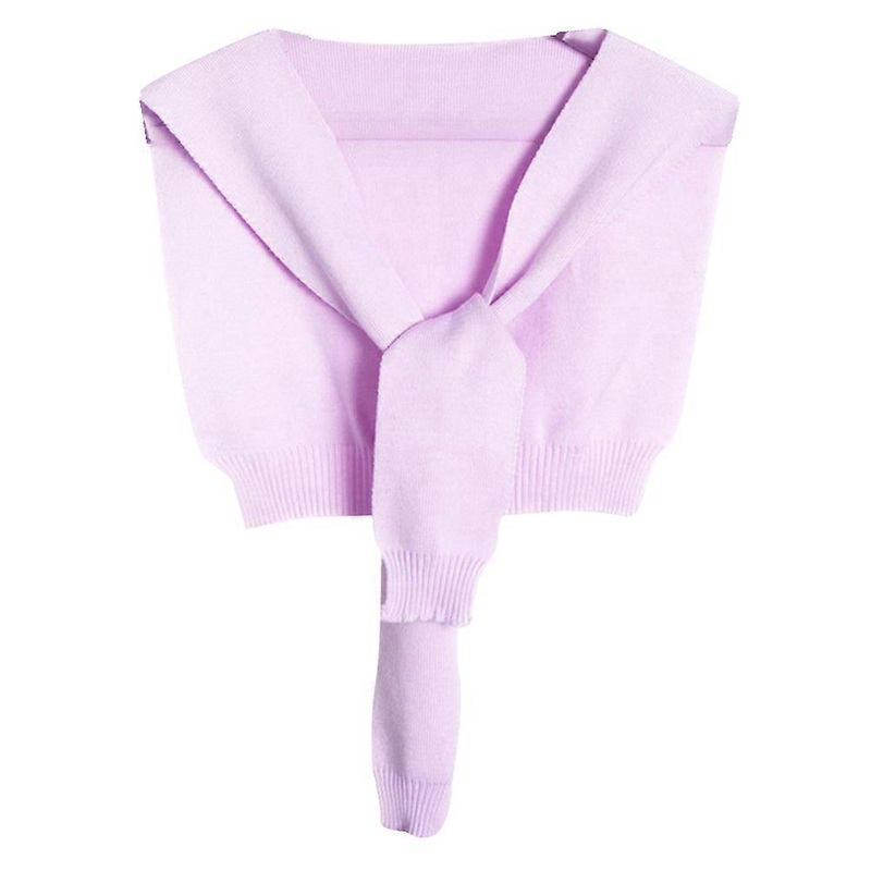 Soft Scarf for Women Fashionable Pattern Solid Color Knotted Knitting Shawl Warmth Neck Protection Purple 90x40x0.5cm 1Pcs | Fruugo SG