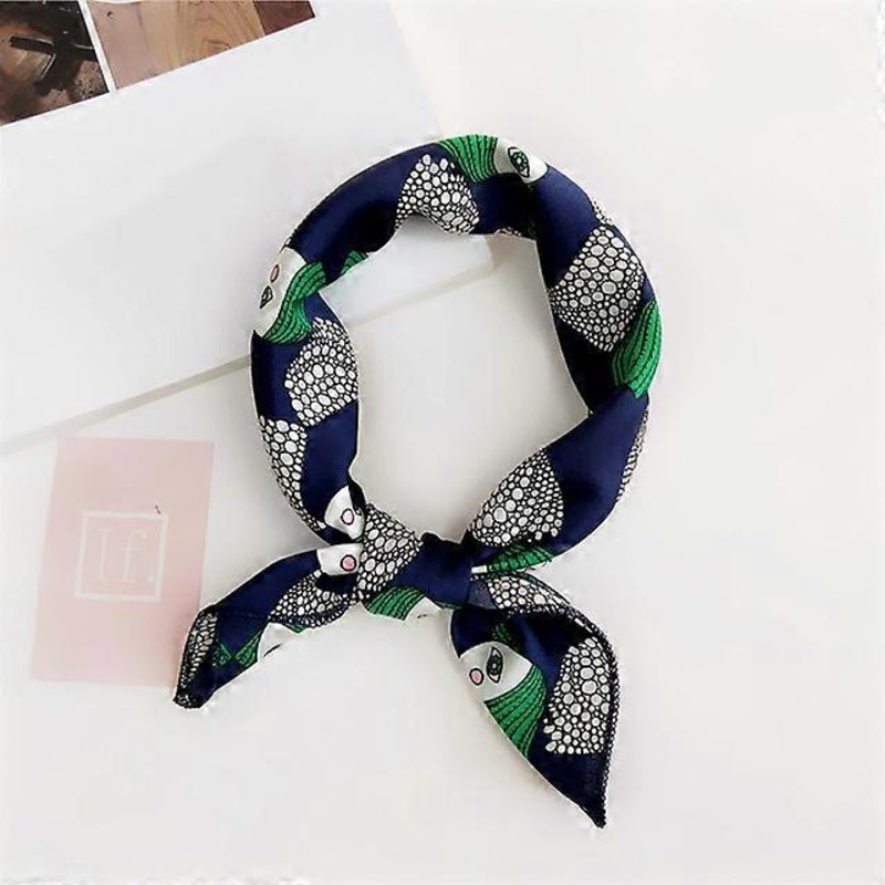 Square Scarf Hair Tie Band For Business Party Women Elegant Small Vintage Skinny Retro Head Neck Silk Satin Scarf | Fruugo SG