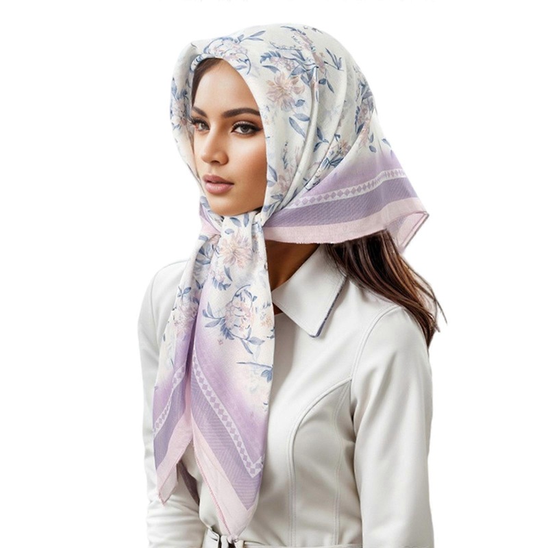 Stylish Flower Turkish Head Wrap Soft And Comfortable Hijab Head Scarf For Everyday Wear Ethnic Malay Head Covering | Fruugo SG