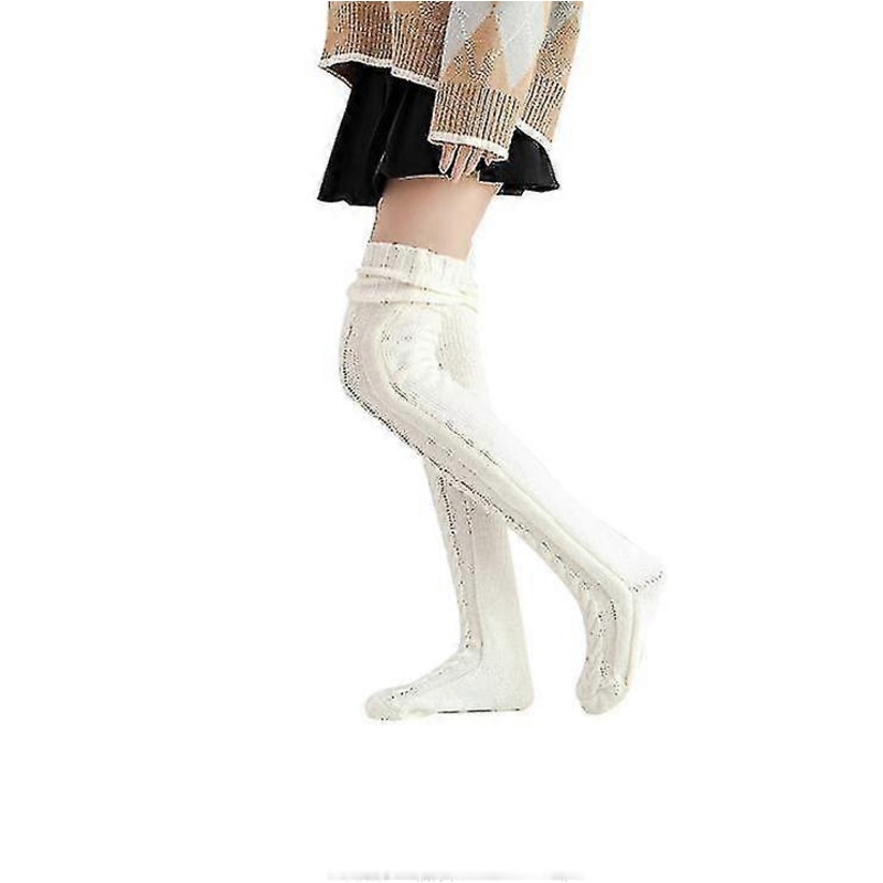 Women’s Knitted Socks Over The Knee Long Tube Lengthened Pile Socks | Fruugo SG