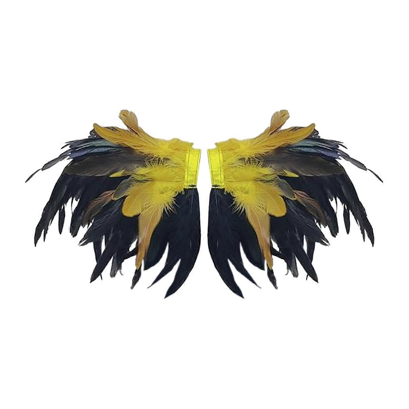 1 Pair Faux Feather Shrug Shawl Shoulder Wrap Cape Soft Adjustable Band Gothic Cosplay Party Stage | Fruugo SG
