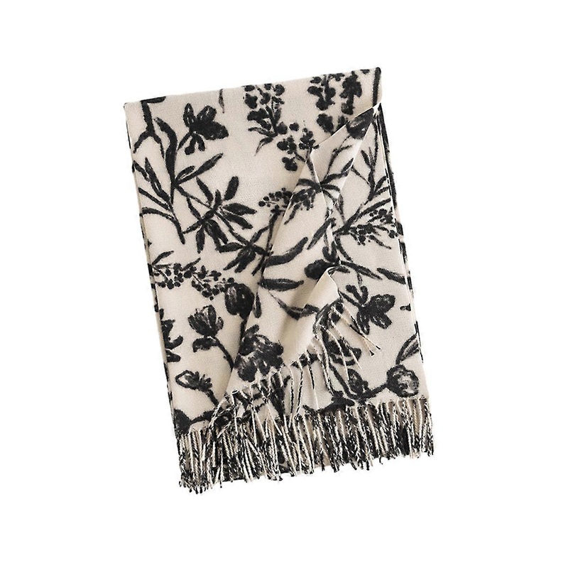 1 Simple Printed Soft Faux Cashmere Scarf Tassel Scarf Winter Warmth | Fruugo SG
