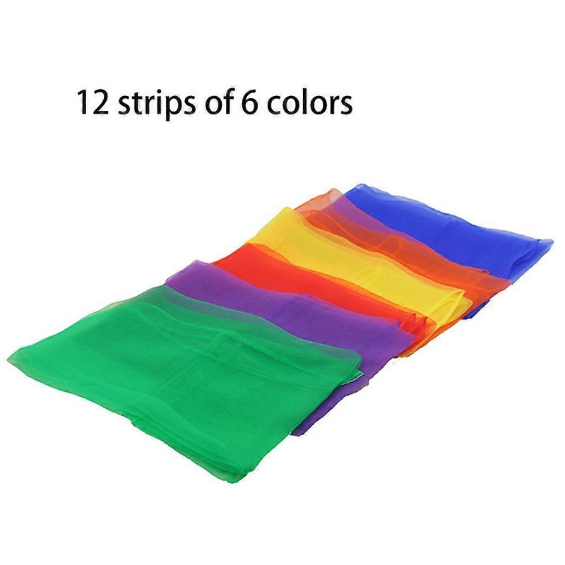 12Pcs Square Dance Scarves Juggling Scarf Props Kindergarten Magic Silky Transparent Candy Color Chiffon Kerchief Towel | Fruugo SG
