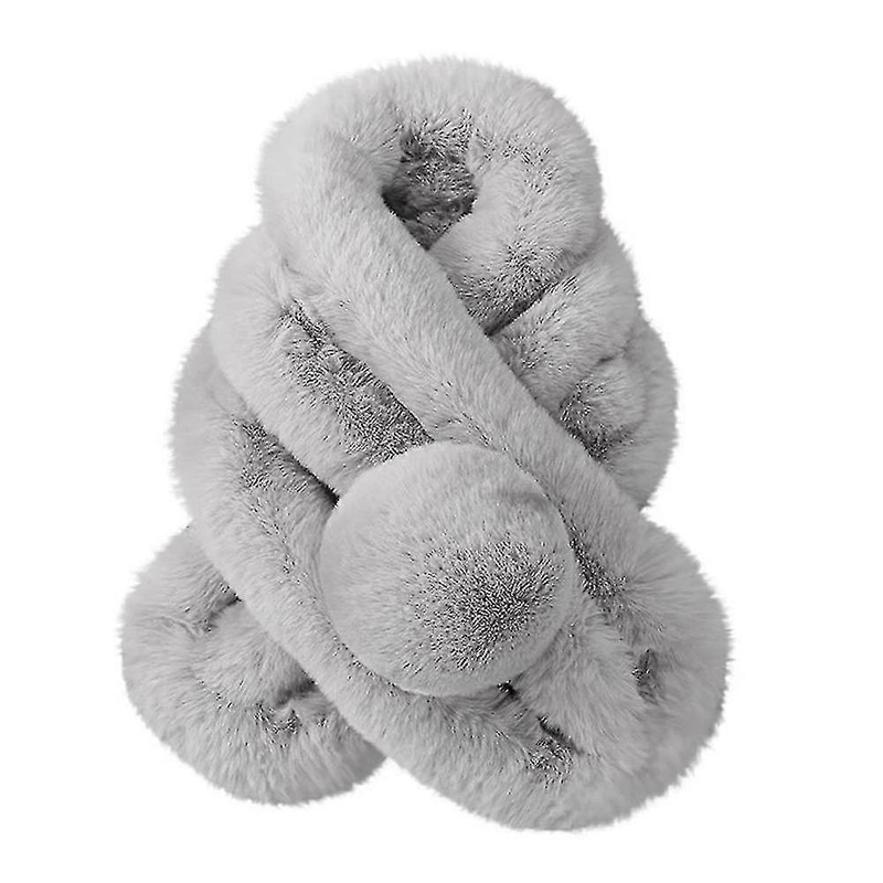 Faux Fur Fluffy Collar Scarf Stole Wrap Soft Scarves Winter Neck Warm Thick Shawl Women Girl | Fruugo SG