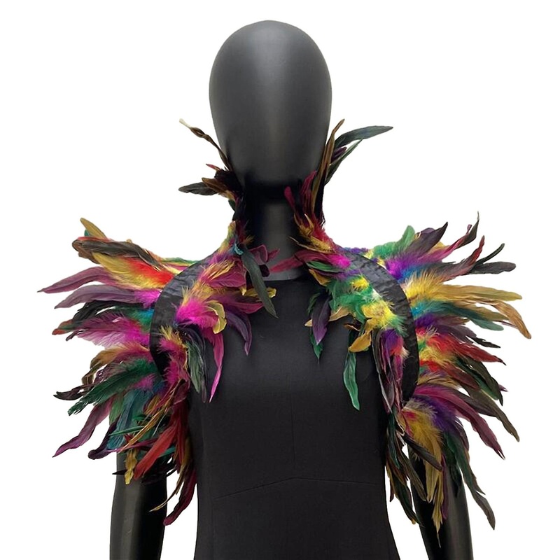 Feather Shrug Shawl Shoulder Wrap Cape Soft Adjustable Retro Gothic Collar Cosplay Party Body Stage  | Fruugo SG