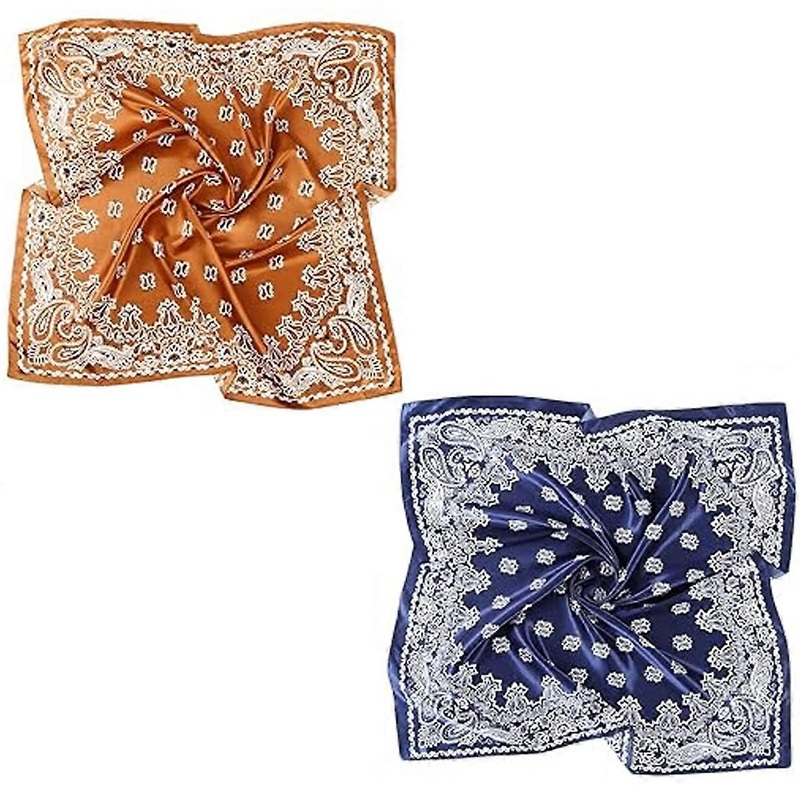 Large Satin Square Scarf, Silk Like, Flower Headscarf, Square Satin Hair Scarf | Fruugo SG