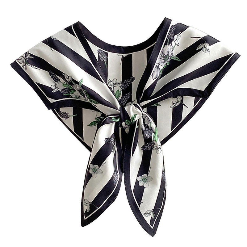 Satin for Triangle Scarf Fashion Neckerchief For Women Scarf Wrap Simulation Silk Shawl for Triangle Pashmina Print Scar  Mulberry flowers bla | Fruugo SG
