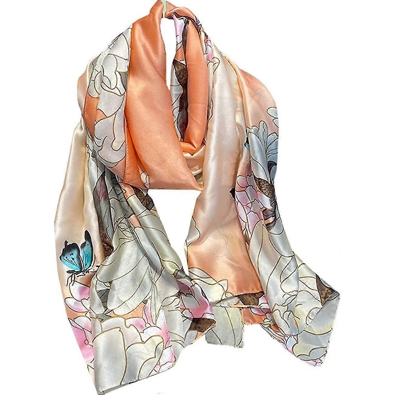 Silk Feeling Satin Olaof Scarf For Women Ladies Scarves Lightweight Shawls And Wraps Soft Long Large Scarfs For All Season | Fruugo SG