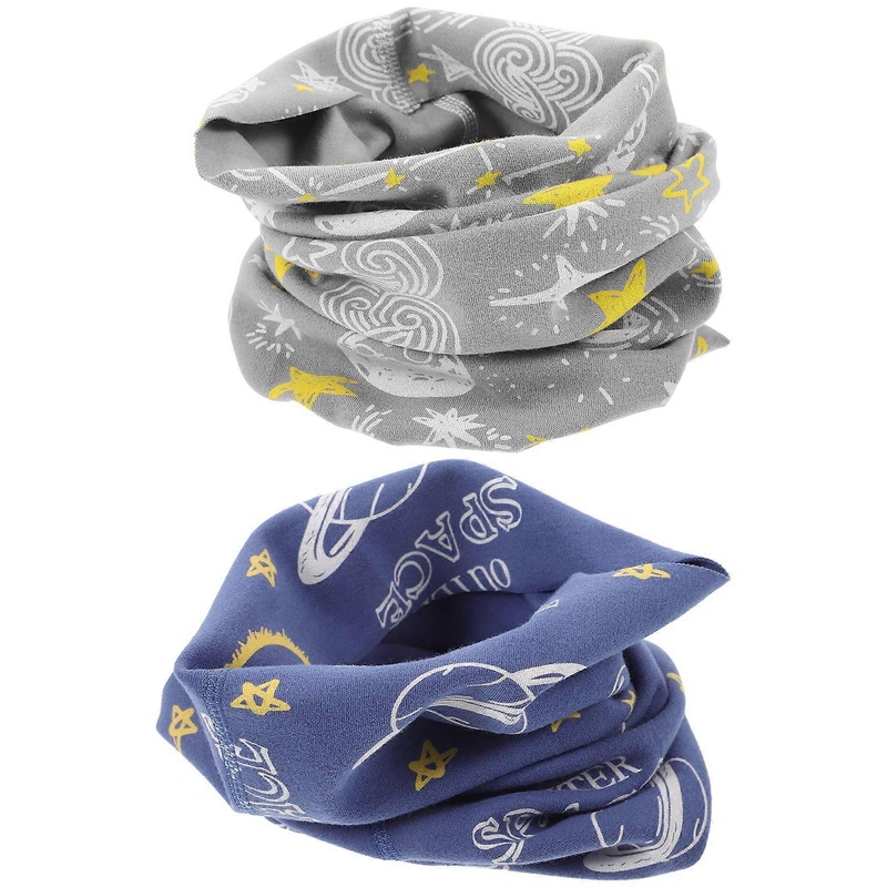 Toddler Scarf Baby Warm Keeping Scarf Grey Rectangular Breathable 2Pcs | Fruugo SG