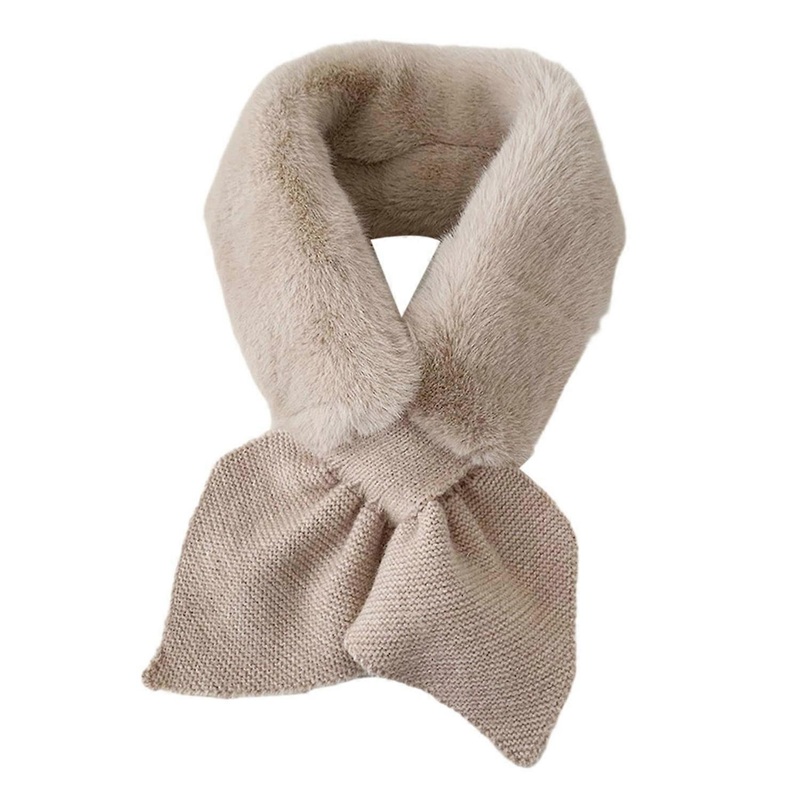 Winter Warm Faux Fur Scarf Solid Color Super Soft Ultra-Thick Women Luxury Knitted Faux Fur Neck | Fruugo SG