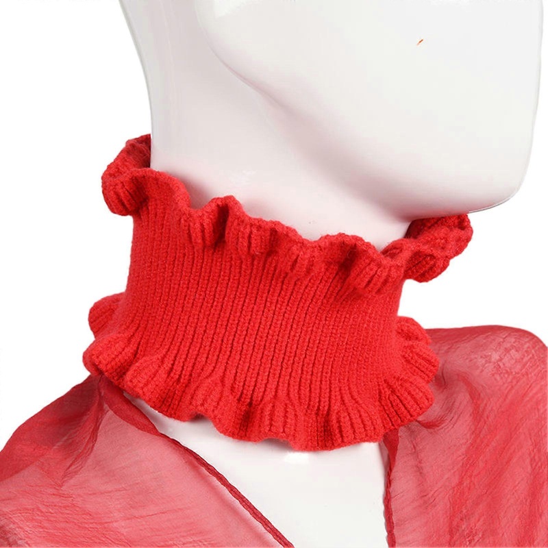 Women Autumn Winter Knitted Neck Scarf Dual Use Sheer Trim Hair Band Solid Color High Elastic Scarf Headgear | Fruugo SG