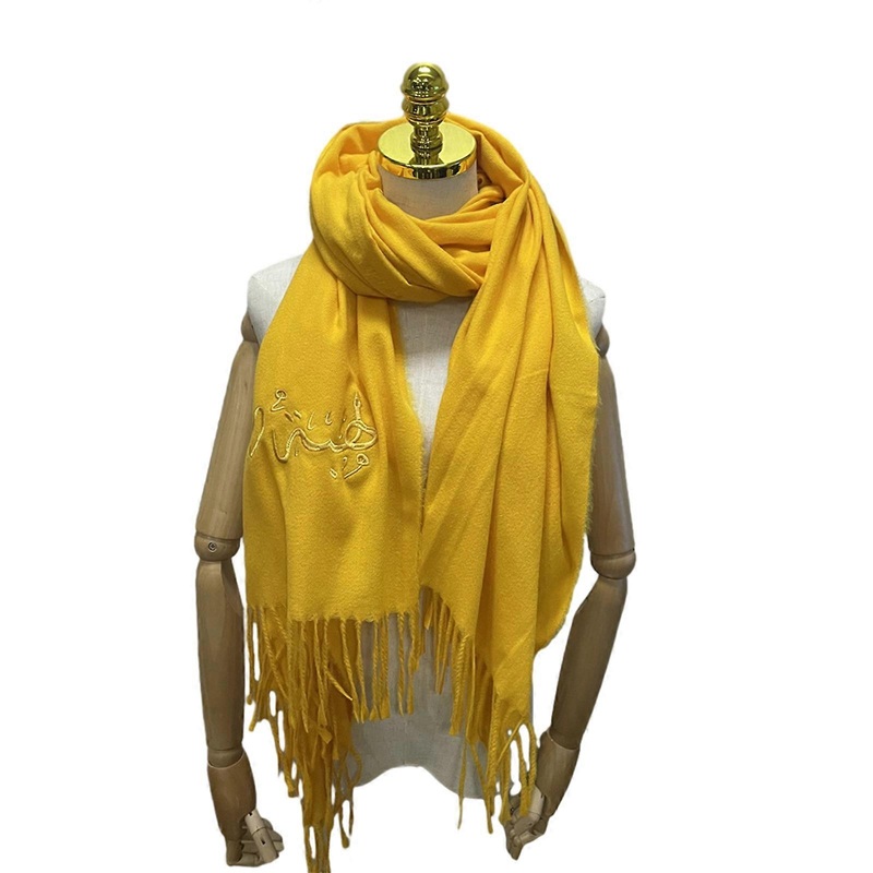Women Men Embroidered Prayer Scarf Oversized Fringed Tassels Pray Shawl Wraps Shemagh Arabian Costume Turban Headscarf  Yellow | Fruugo SG