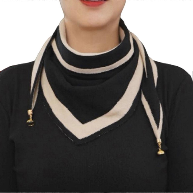 Women Scarf Color Matching Knitted Thick Warm Neck Protection Magnet Link Soft Winter Neck Warmer | Fruugo SG