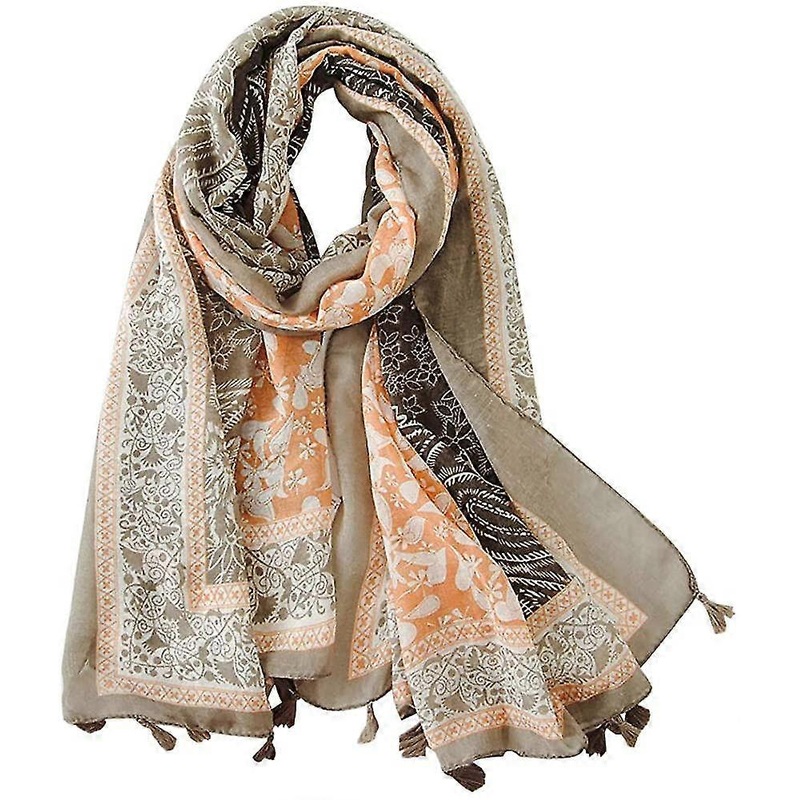 Women Scarves Lightweight Fashion Flowers Print Scarf Summer Spring Fall Winter | Fruugo SG